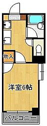 シャトレ白川町 1Kの間取図画像