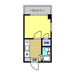 チェスターフィールド 5階1Kの間取り