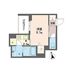 TSステージ小島新田 1Kの間取図画像