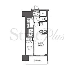 リニアゲートタワー名古屋 4階1LDKの間取り