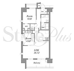 プレサンスロジェ庄内通駅前 15階2LDKの間取り