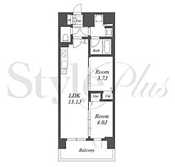 プレサンスロジェ庄内通駅前 15階2LDKの間取り
