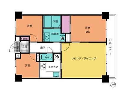 3LDK 間取り
