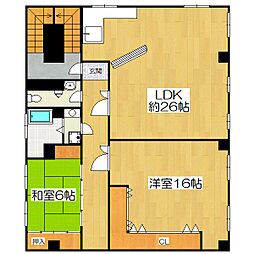 INOUEビル 2階2LDKの間取り