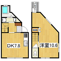 ビアンフェ下鴨　西棟 1階1DKの間取り