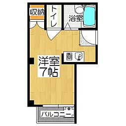 ダイシンfビル 1Kの間取図画像
