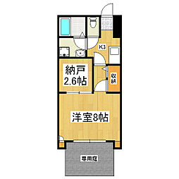 ベルリード31 1Kの間取図画像