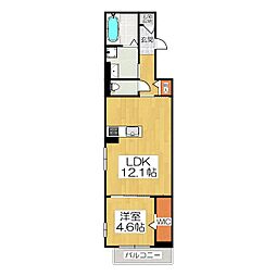 仮)D-room勝部3丁目新築工事 1LDKの間取図画像
