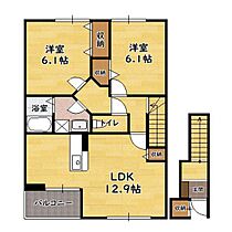 ソレアードカーサ A 202 ｜ 滋賀県長浜市八幡中山町（賃貸アパート2LDK・2階・62.32㎡） その2