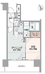 ザ・パークハウス渋谷美竹 1LDKの間取図画像