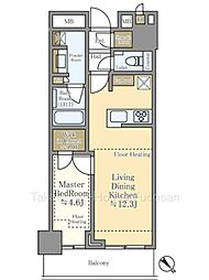 MIDTOWERGRAND 1LDKの間取図画像