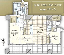 三田ガーデンヒルズ 3LDKの間取図画像