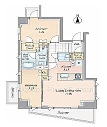 ATLAS南麻布 2LDKの間取図画像