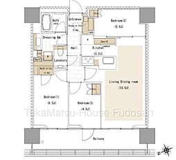 リビオタワー品川 3LDKの間取図画像
