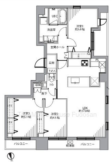 3LDK 間取り