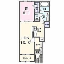 ルミエール古庄III 102 ｜ 徳島県阿南市羽ノ浦町古庄古野神55番地2（賃貸アパート1LDK・1階・50.05㎡） その2