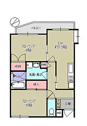 トキワハイツ 2DKの間取図画像