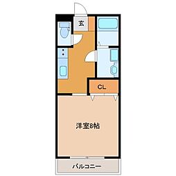 ディアコーポ大保 1Kの間取図画像