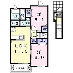 グラン・アベニュー6 2LDKの間取図画像