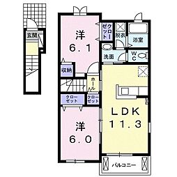 ルーチェトモ 2LDKの間取図画像