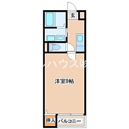 とまとハウス 2階1Kの間取り