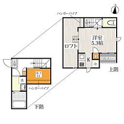 JR鹿児島本線 田代駅 徒歩7分の賃貸アパート 1階1Kの間取り