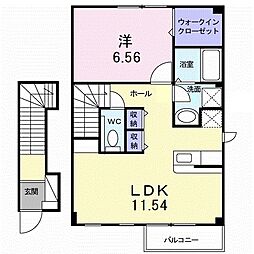 プロスパー六番館 1LDKの間取図画像