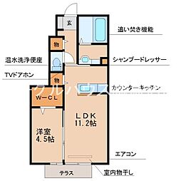 ヴェルドミール大山2 1LDKの間取図画像