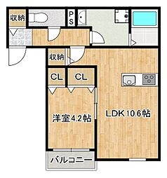 セレーノ鳥栖1 1LDKの間取図画像