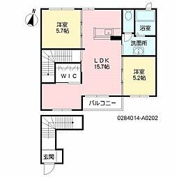 ロト・ガーデン 2LDKの間取図画像