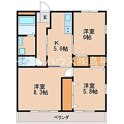 プレアデス2017 3Kの間取図画像