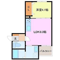 T-Regno×BSF-Gaia1 1LDKの間取図画像