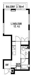 AX-COMPOUND 1Kの間取図画像