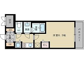 エステムコート新大阪XIIオルティ  ｜ 大阪府大阪市東淀川区東中島4丁目（賃貸マンション1K・8階・20.60㎡） その2