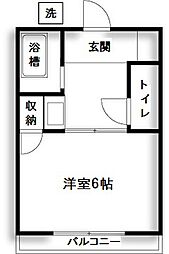ハイツ加藤 2階1Kの間取り