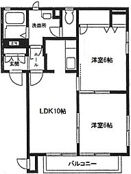 Fairygardenフルール 2LDKの間取図画像