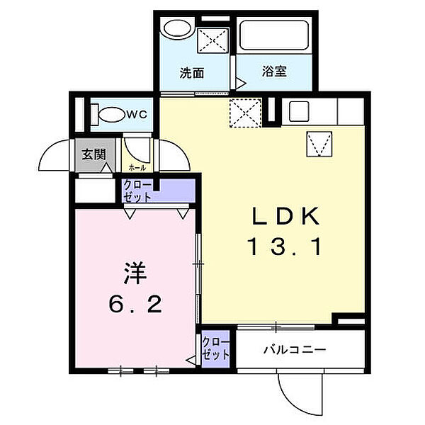 本町アパート 105｜大阪府高槻市本町(賃貸アパート1LDK・1階・43.98㎡)の写真 その2