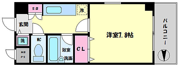 エミネンス・タカハシ ｜大阪府大阪市西成区山王1丁目(賃貸マンション1K・2階・25.19㎡)の写真 その2