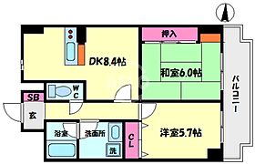 カサパルコ敷津  ｜ 大阪府大阪市浪速区敷津西1丁目（賃貸マンション2LDK・9階・50.02㎡） その2