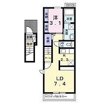 シャルマン櫻街　弐番館  ｜ 長野県長野市大字安茂里（賃貸アパート1LDK・2階・40.09㎡） その2