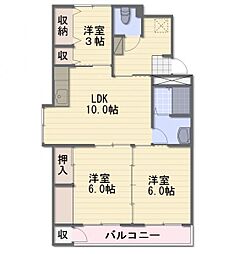 長野電鉄長野線 本郷駅 徒歩7分の賃貸マンション 4階3LDKの間取り