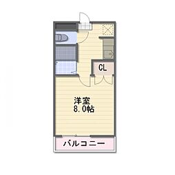 JR信越本線 長野駅 徒歩25分の賃貸マンション 1階1Kの間取り