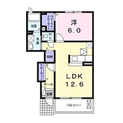 JR信越本線 長野駅 徒歩31分の賃貸アパート 1階1LDKの間取り