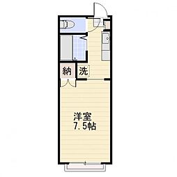長野電鉄長野線 本郷駅 徒歩1分の賃貸マンション 1階1Kの間取り