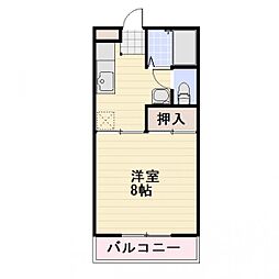 しなの鉄道北しなの 北長野駅 徒歩11分の賃貸アパート 1階1Kの間取り