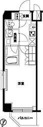 ルーブル北嶺町 6階1Kの間取り