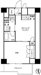 ルーブル仲六郷壱番館 8階1DKの間取り