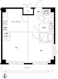 ルーブル森下 3階2DKの間取り
