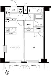 ルーブル鷺宮 1LDKの間取図画像