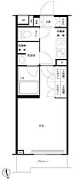 ルーブル大森西 1Kの間取図画像